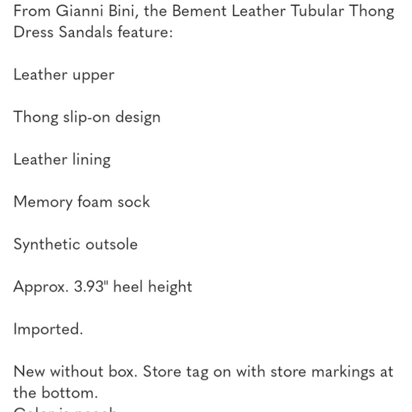 Gianni Bini Peach Thong Heel Sandals - Picture 5 of 5